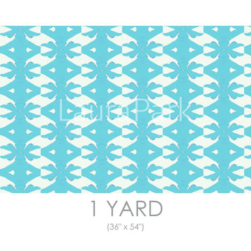 Palm Blue Fabric by the Yard