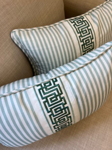 WWH Fave - Carlisle Stripe in Seafoam with Key Tape Center Stripe