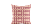 Pink geometric and floral pillow