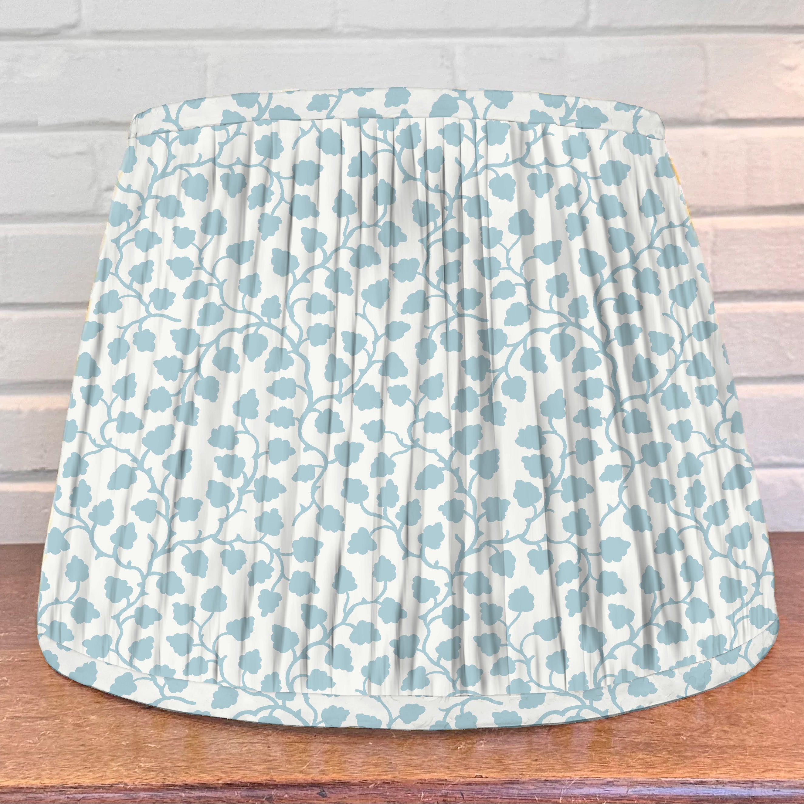 Lampshade in blue floral pattern
