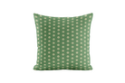 Green floral, dotted pillow 