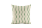Green floral, dotted pillow cover