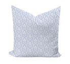 Floral pattern pillow cover in periwinkle