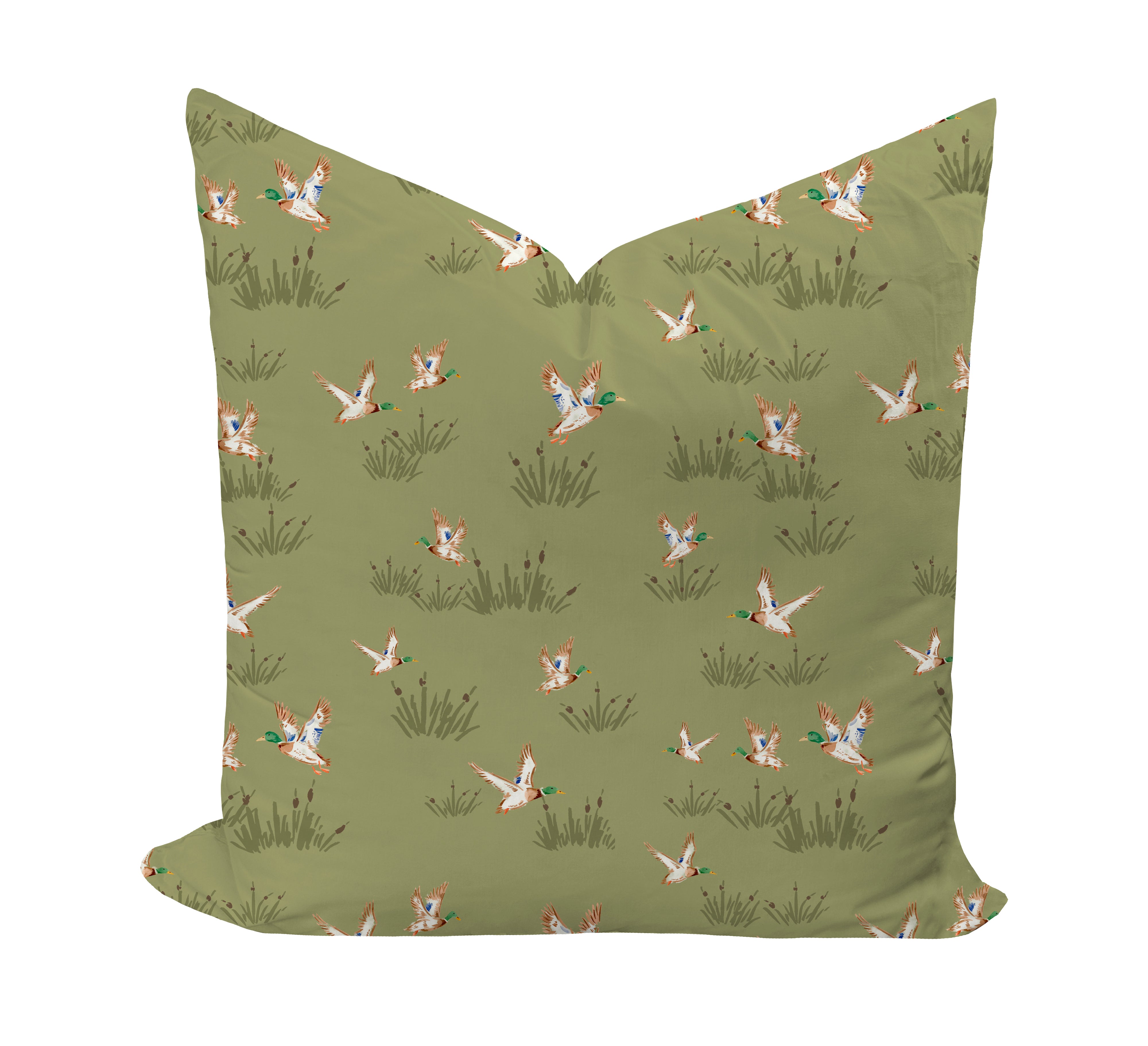Scout in Olive by Camilla Moss Pillow Cover
