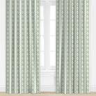 Sage floral patterned drape by Camilla Moss