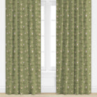 Duck patterned drape in Olive Green