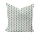 Star patterned pillow cover in blue and green