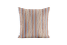 Striped pillow with brown and Purple pattern on a white background
