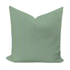 Blue and green striped pillow cover
