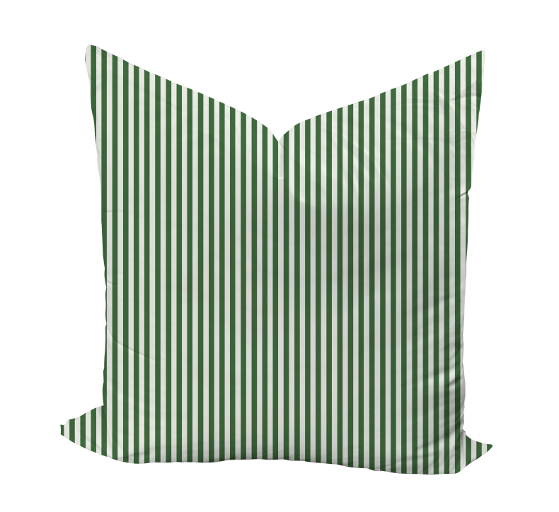 Carlisle Stripe Pillow Cover in Emerald-WWH