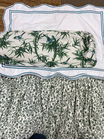 Ready to Ship :: Janie in Emerald/Storm Queen Bed Set