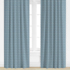 Hanapepe Blue geometric patterned curtains by Kravet
