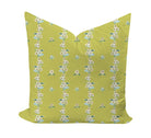 Dainty floral pillow cover in citrus by evelyn henson
