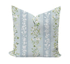 Blue and green floral pillow cover by evelyn henson