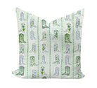 Cowboy boot patterned pillow cover by Evelyn Henson