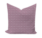 Geometric and floral pillow cover in purple