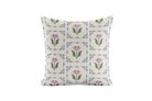 Floral pillow in lavender and green