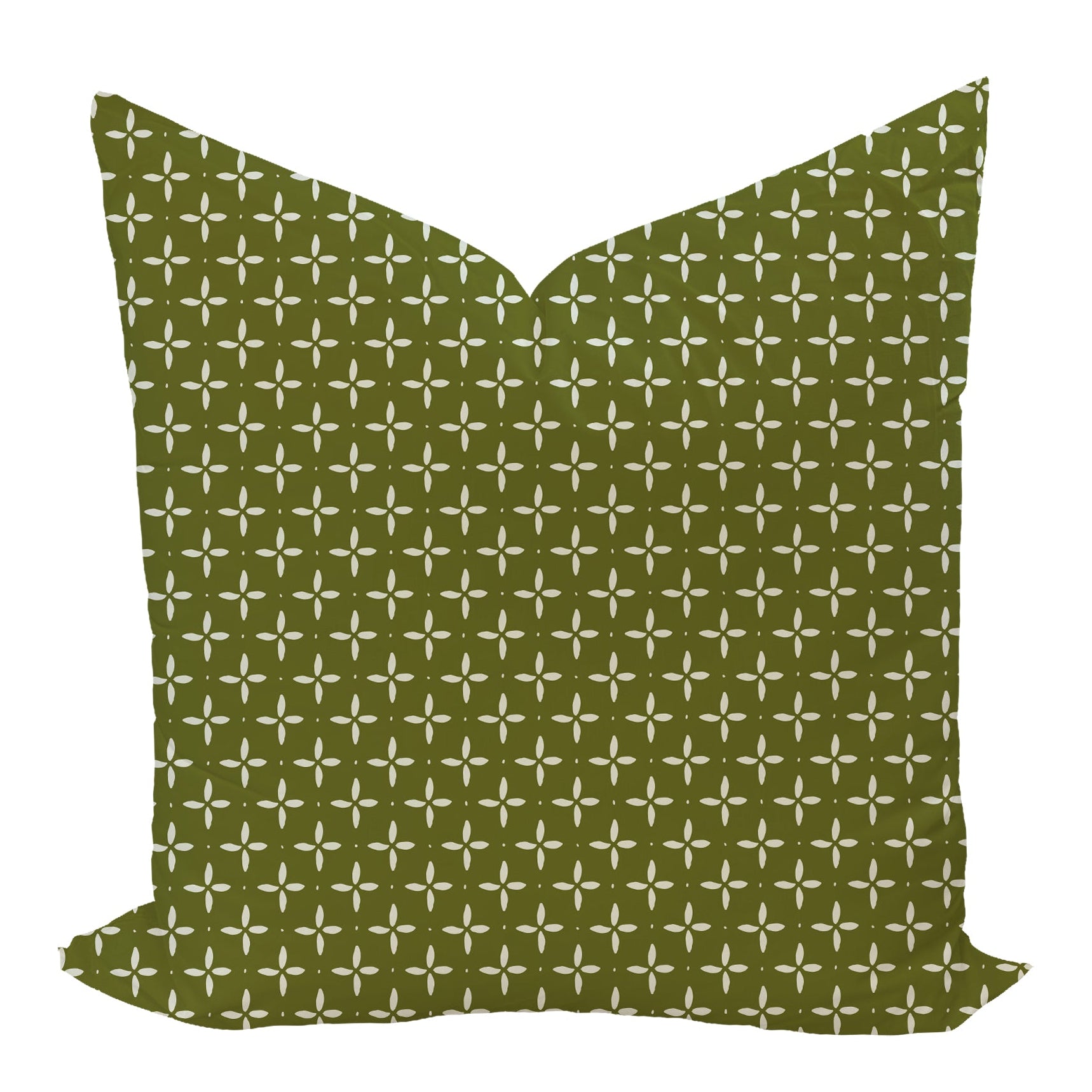 Folly Star Reverse Pillow Cover in Olive-WWH