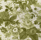 Olive green floral pattern fabric by the yard