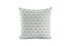 Geometric patterned pillow in Green and blue