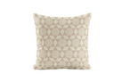 Geometric patterned pillow in taupe and ivory