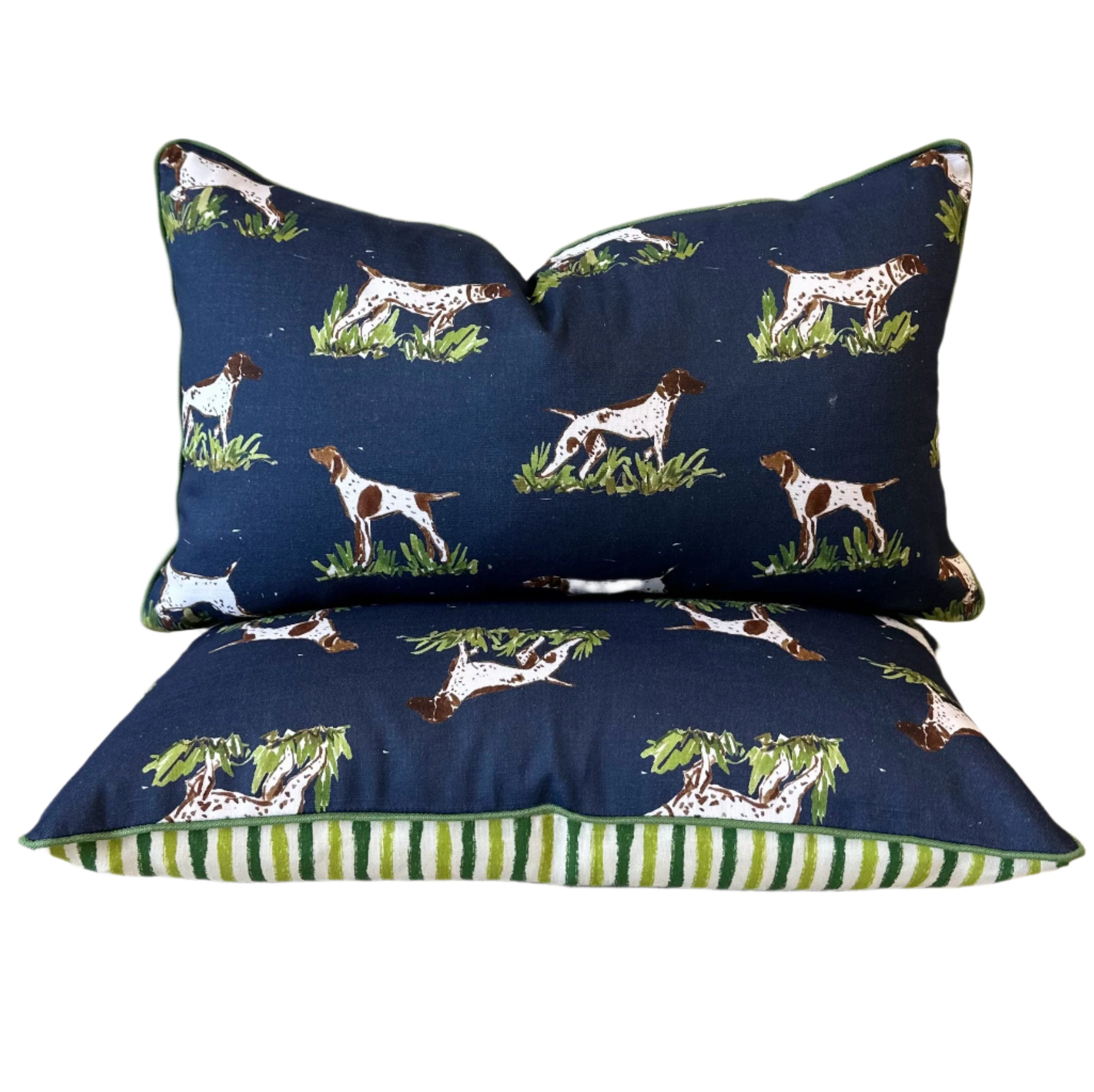 Hobbs in Indigo by Camilla Moss pillow covers (PAIR) for 14x22" inserts