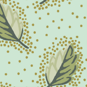 Hunter Pillow Cover in Dijon on Seafoam-WWH2