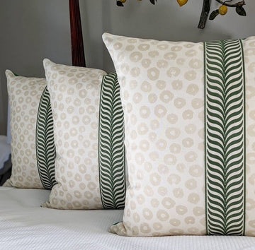 WWH Fave - Merrimont in Almond with Green Wave Tape Stripe Accent