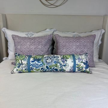 Peony Garden in Blue Green with Gemma Flange & Back - WWH Fave