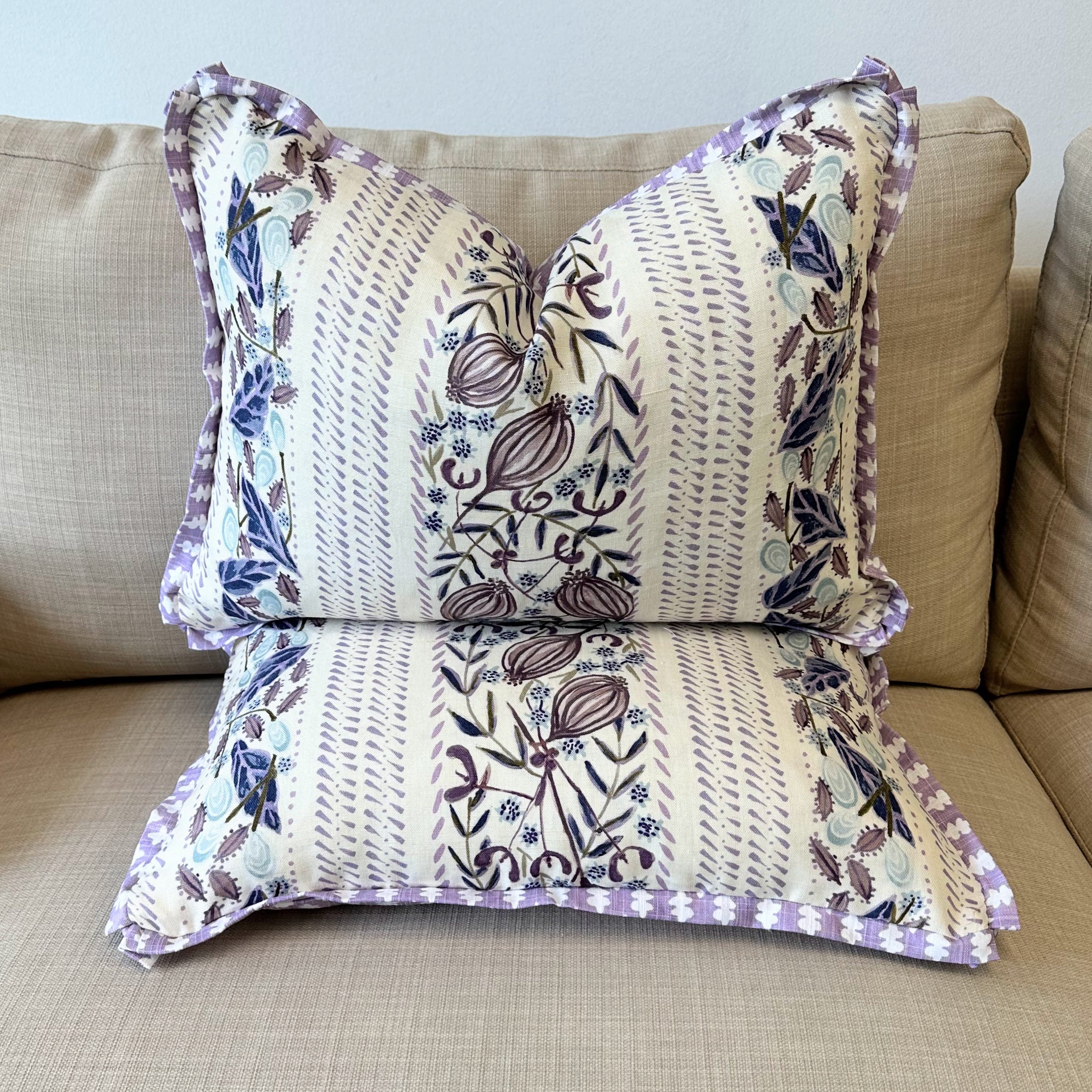 Lawrence in Blue/Violet by Ferrick Mason Pillow Cover – Wheaton