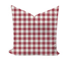 Checked pillow case in red