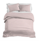 Iva Check Duvet in Ballet - Wheaton Whaley Home