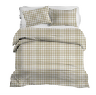 Iva Check Duvet in Fawn- Wheaton Whaley Home