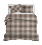 Iva Check Duvet in Fawn - Wheaton Whaley Home
