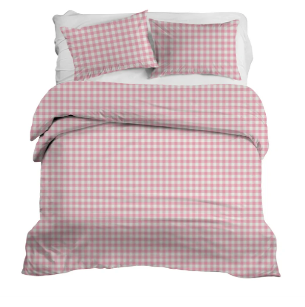Iva Check Duvet in Sunset- Wheaton Whaley Home