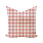 Iva Check Pillow Cover in Coral-WWH
