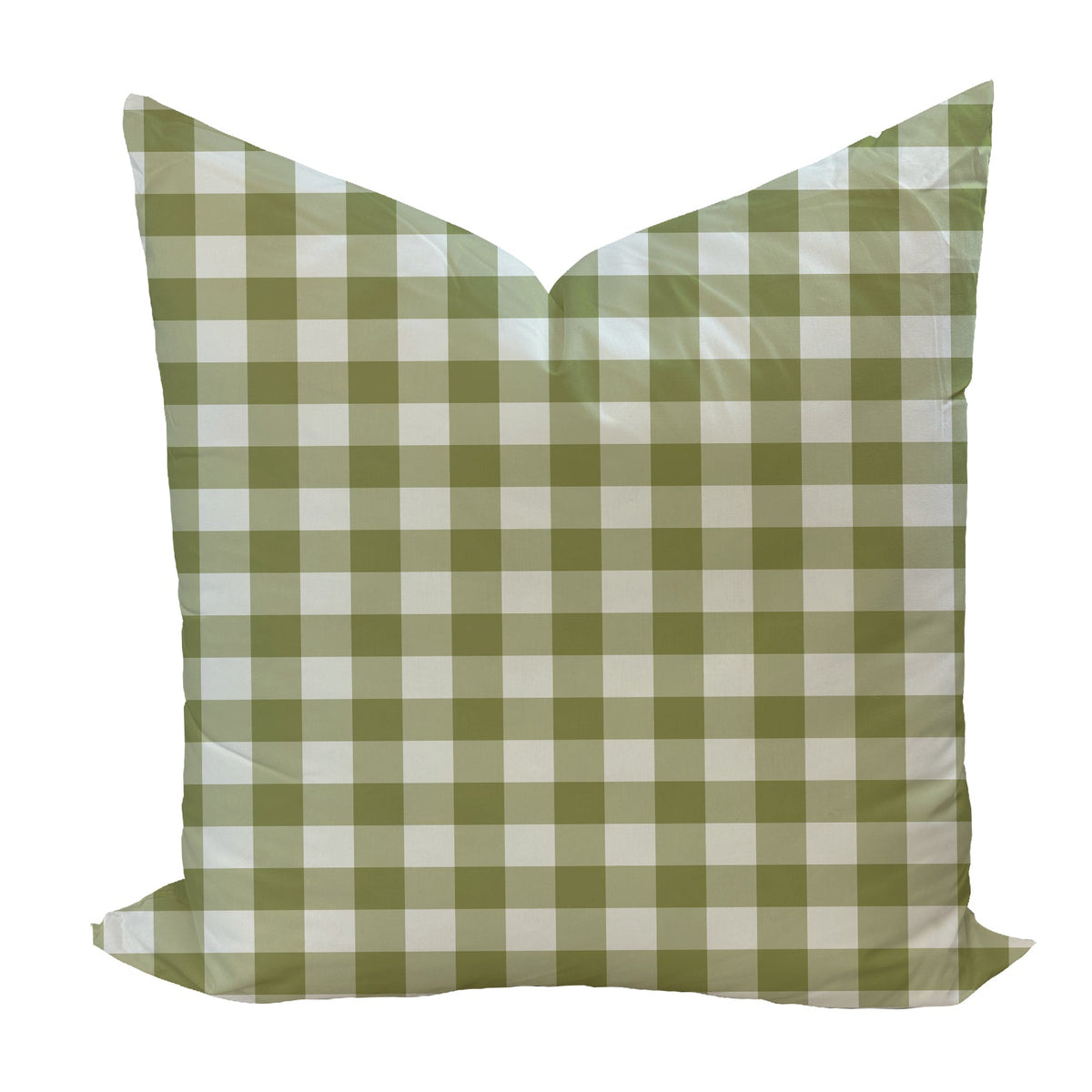 Iva Check Pillow Cover in Olive-WWH