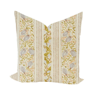 Floral bedding pillow in Periwinkle and Brown