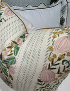 Floral pillow with Ferrick Mason Fabric