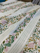 Pink and Green floral fabric