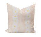 Neutral pillow with daisy pattern