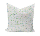 Dotted patterned pillow in blue and green