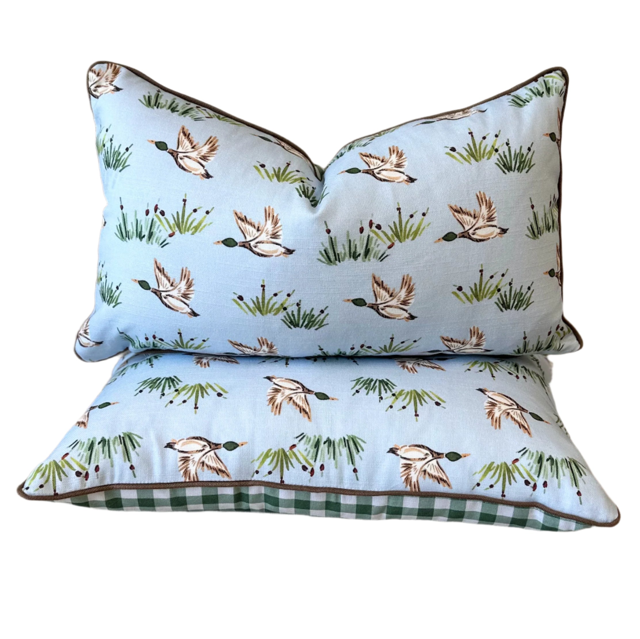 Mac in Sky by Camilla Moss pillow covers (PAIR) for 12x20" inserts