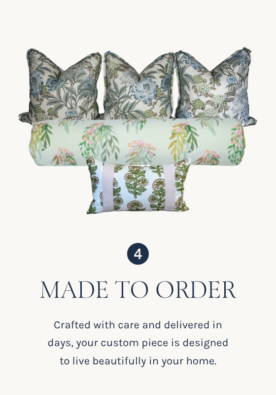 MADE TO ORDER
Crafted with care and delivered in days, your custom piece is designed to live beautifully in your home.