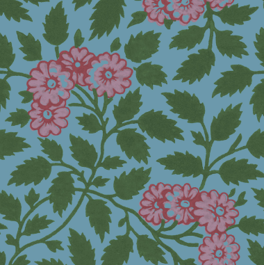 Maggie Pillow Cover in Emerald & Orchid on Storm-WWH2