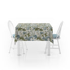 Green and Blue floral mahjong table cloth