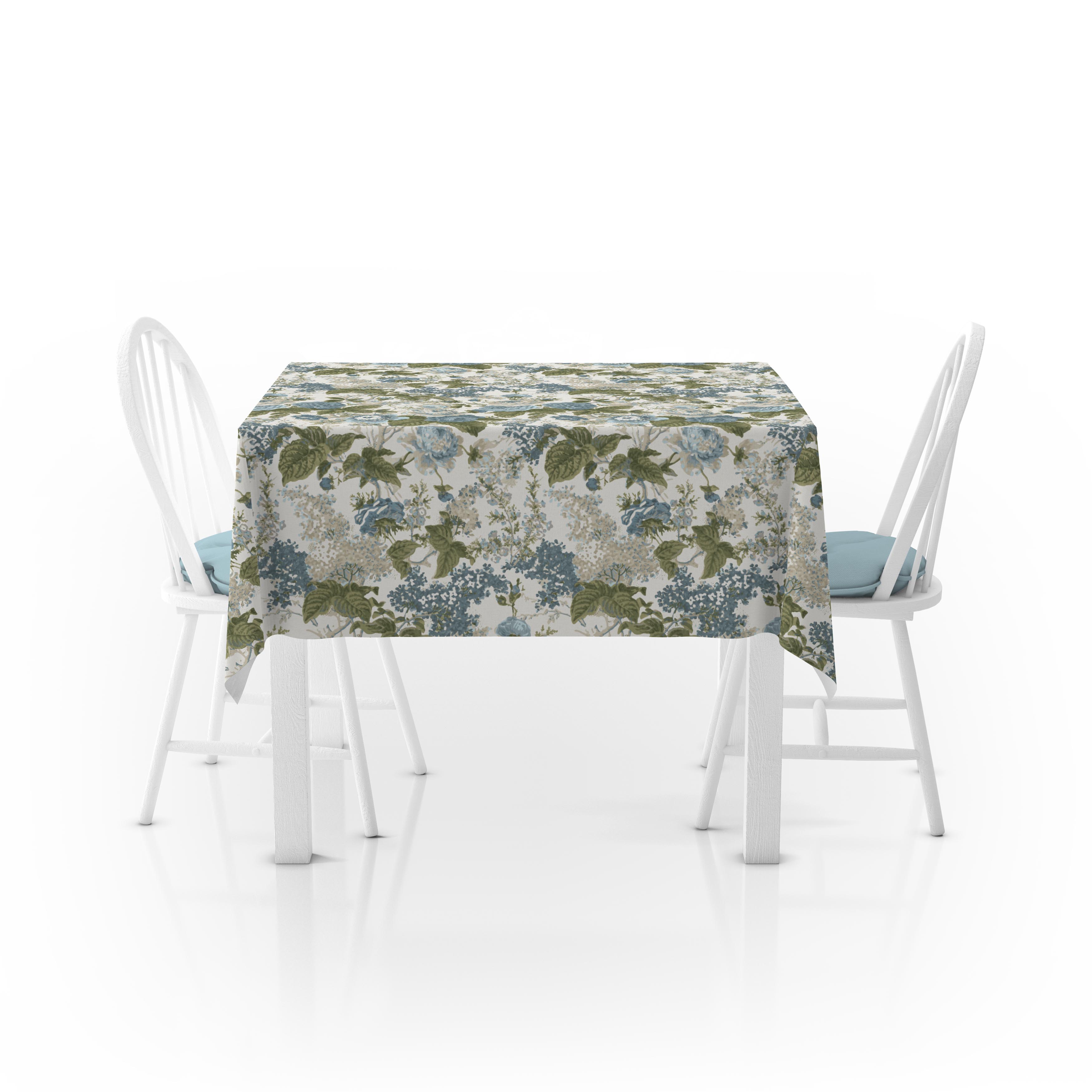 Green and Blue floral mahjong table cloth