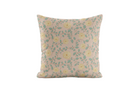Decorative pillow with floral pattern with mustard and light pink 