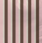 Brown and pink striped fabric by the yard