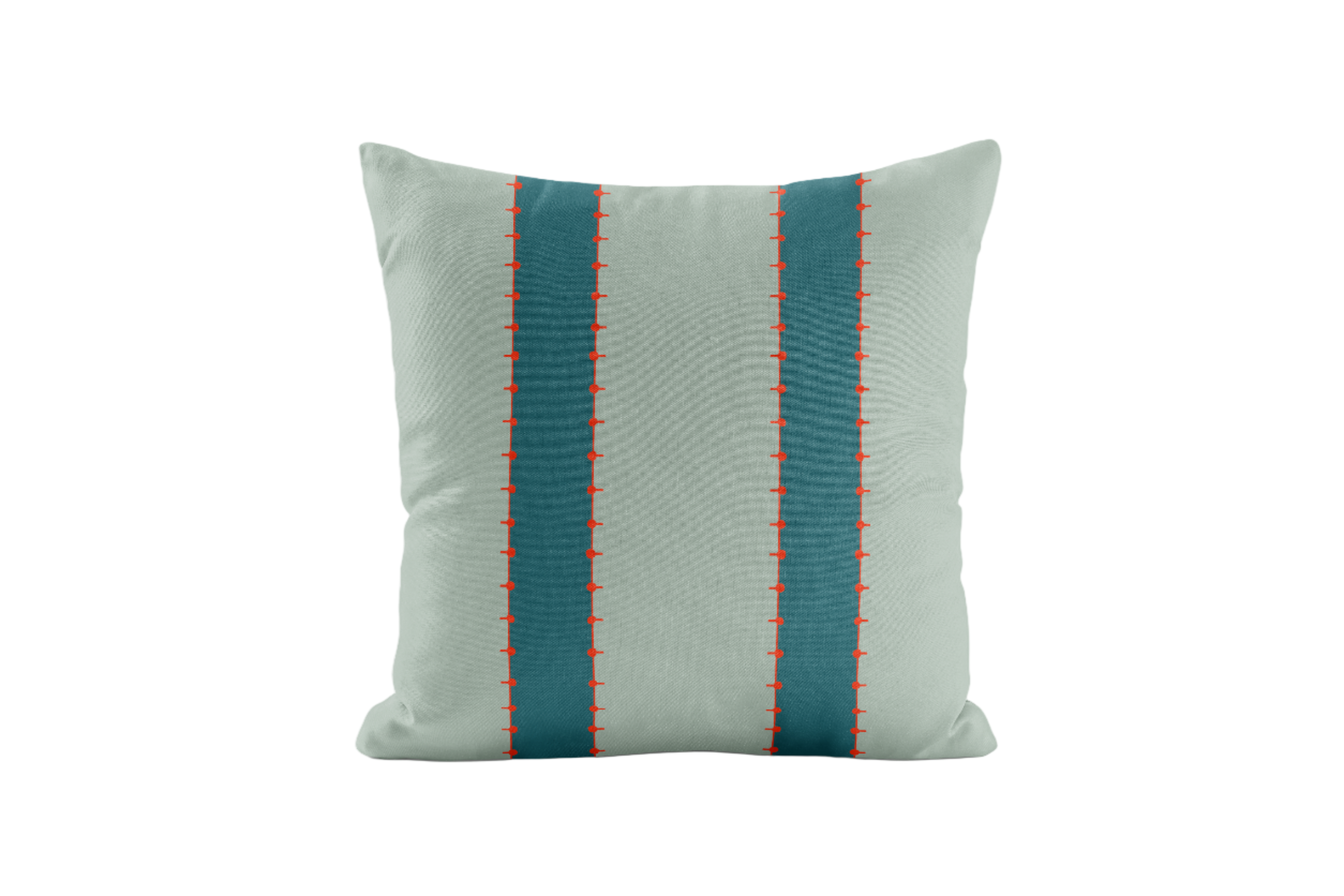 Blue striped pillow cover